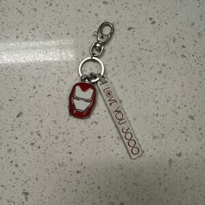 Marvel Avengers Iron Man I Love You 3000 Dangle Charm Keychain- NWOT